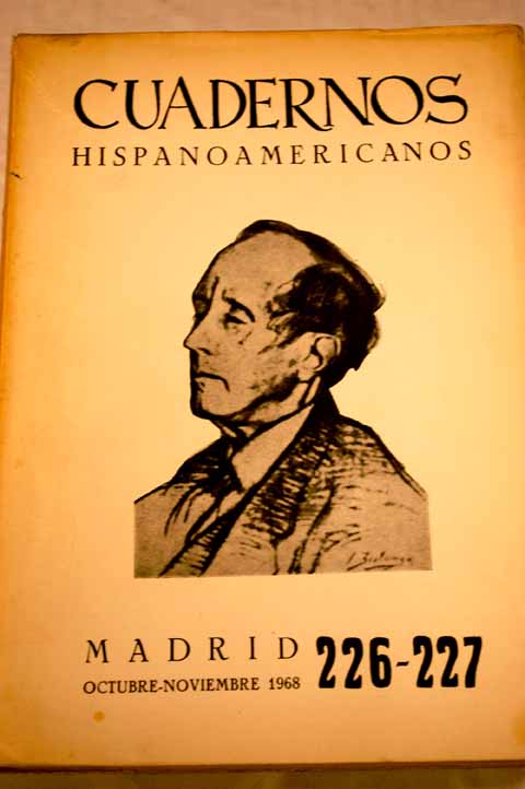 Foto Cuadernos hispanoamericanos. Revista mensual de cultura hispánica. Números 226-227. Homenaje a Azorin
