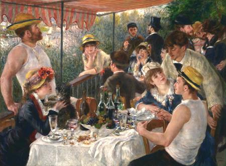 Foto Cuadro Almuerzo de Remeros de Renoir, réplica a mano