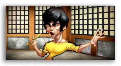 Foto Cuadro Canvas + Bastidor  Bruce Lee  100x50 Cm