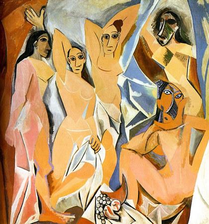 Foto Cuadro de Picasso Señoritas de Avignon, reproducción al óleo
