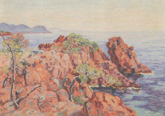 Foto Cuadro dibond: Jean-Baptiste Armand Guillaumin - El acantilado de roca - cuadro 789087