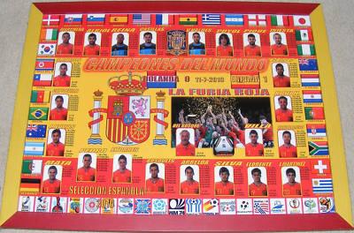Foto Cuadro Selección Española España Mundial 2010 Futbol