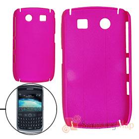 Foto cubierta caliente de plástico rosa de goma para BlackBerry 8900