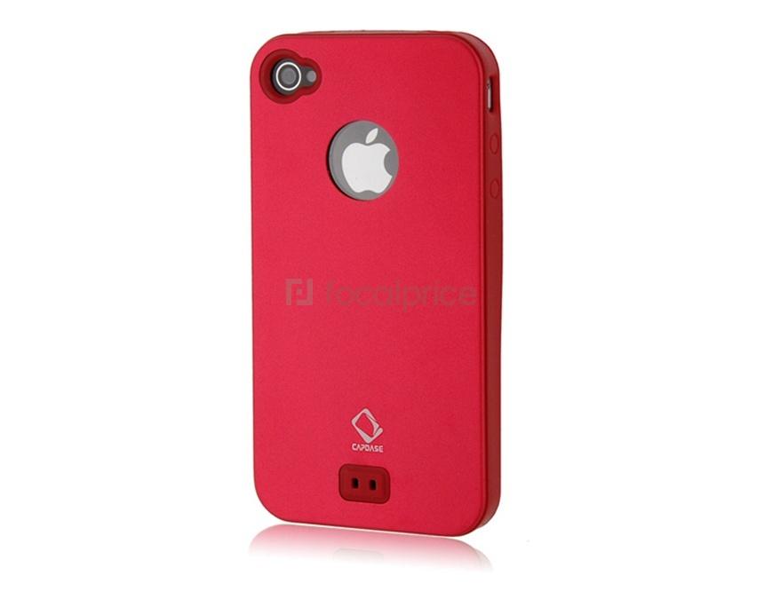 Foto Cubierta de la caja de parachoques del capítulo Capdase para el iPhone 4 (rojo)