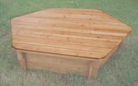 Foto Cubierta de madera para arenero garden