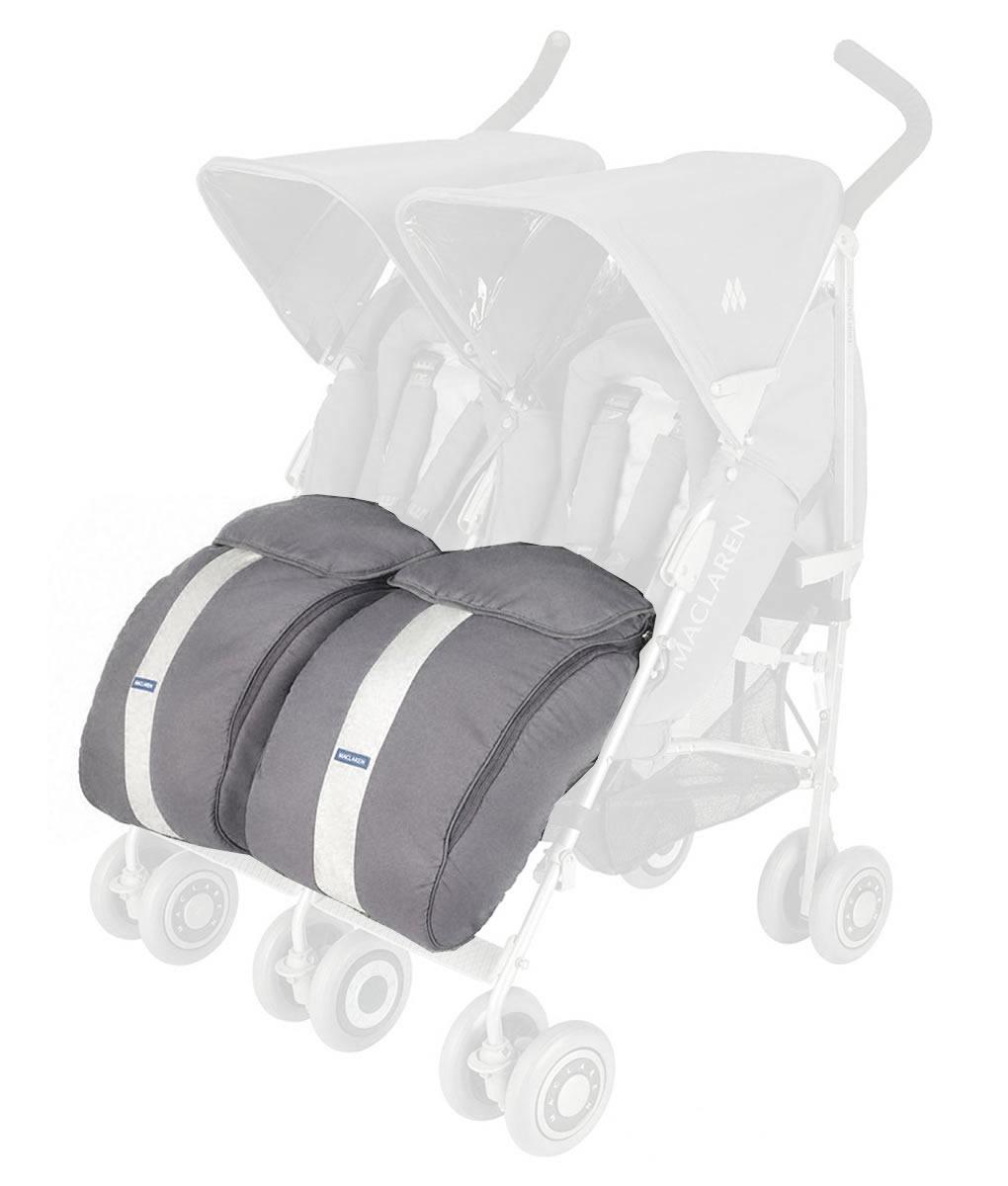 Foto Cubrepies twin techno charcoal logo en azul