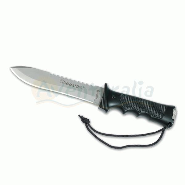 Foto Cuchillo AITOR commando con mango de peralumal y hoja de 17,5 cm.