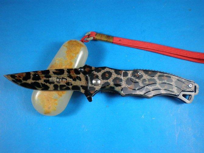 Foto cuchillo de bolsillo plegable de la caza del firebird del leopardo del boker a668 kw03