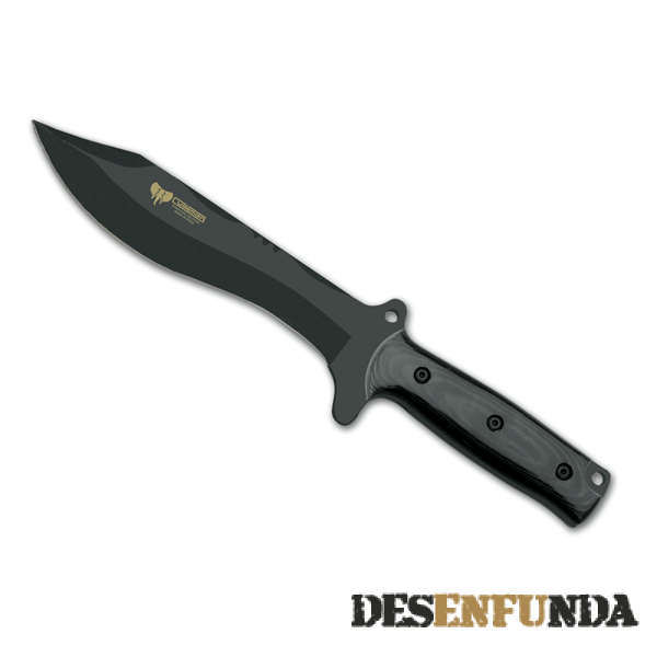 Foto Cuchillo de monte Cudeman con mango de micarta negra y hoja negra de17,5 cm. 127-n