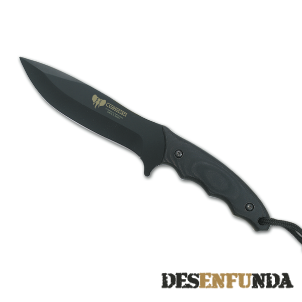 Foto Cuchillo de supervivencia Cudeman negro modelo 'Tormenta' con mango de micarta 244-n