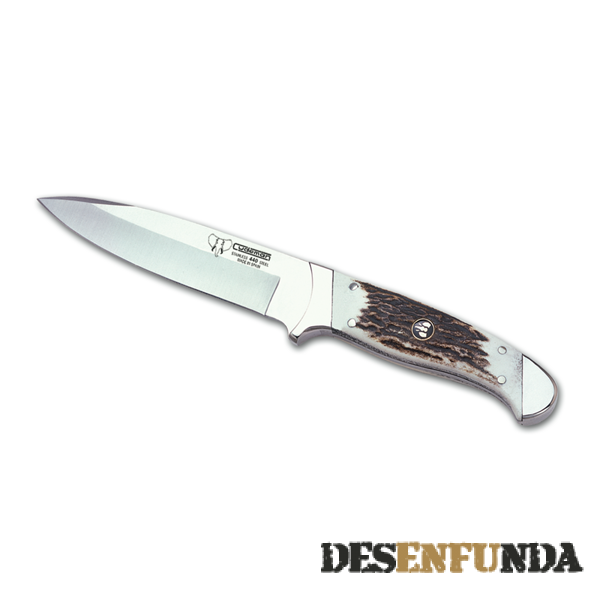 Foto Cuchillo degollador Cudeman Hoja de 12 Cm en acero 440 con mango de ciervo 238-c
