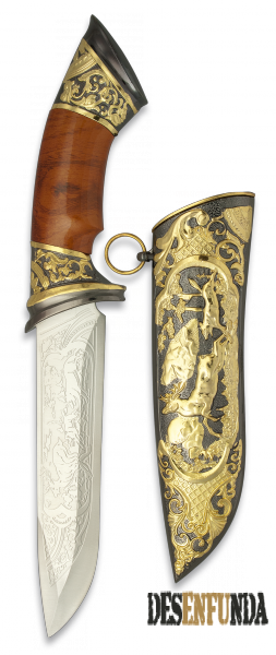 Foto Cuchillo fantasia Toledo Imperial hoja de 17.5 cm Incluye funda 31968