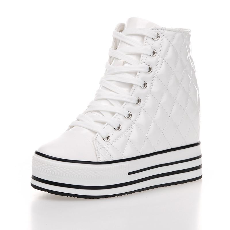 Foto Cuero Plataforma Plataformas tacón alto con los zapatos con cordones de fiesta / noche (más colores)