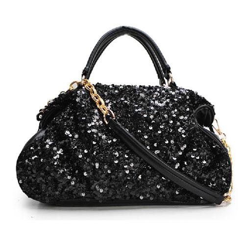 Foto Cuerpo Exquisito Shining Cross Sequin de se ora / Bolso de mano / Bolso Negro