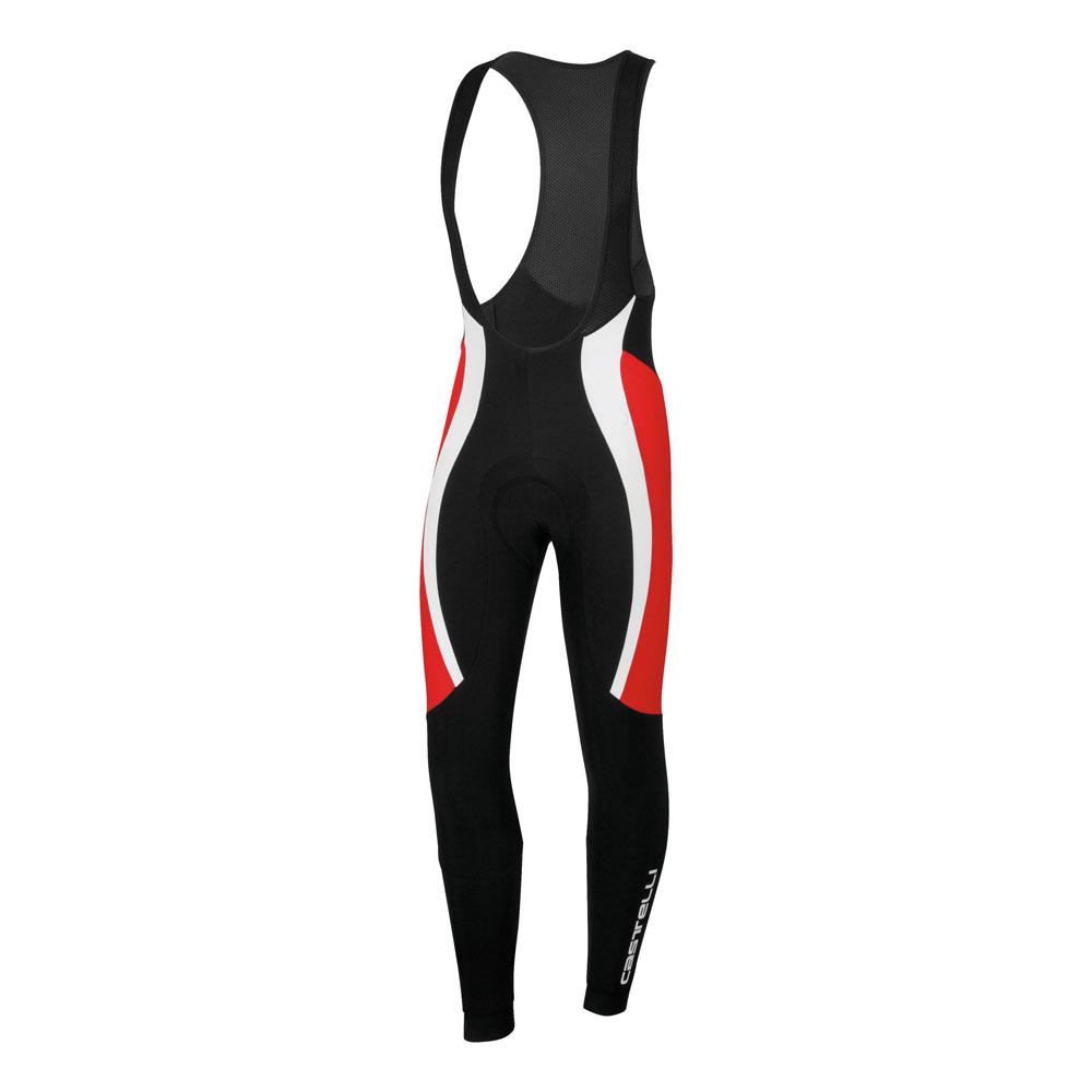 Foto Culote largo Castelli Velocissimo Bibtight color negro/blanco/rojo