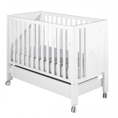 Foto Cuna 120x60 micuna cielo blanco/blanco brillo