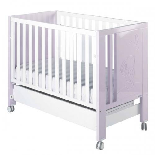 Foto Cuna 120x60 micuna cielo blanco/lila brillo