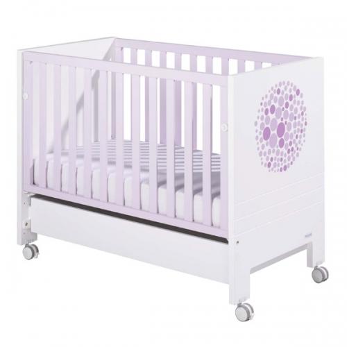 Foto Cuna 120x60 micuna lunar blanco/lila
