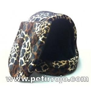 Foto Cuna perro o gato capilla. modelo terciopelo leopardo
