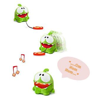 Foto Cut The Rope Peluche Con Sonido Omnom Candy Monster 15 Cm