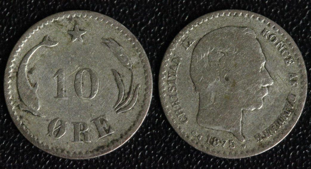 Foto Dänemark 10 Öre 1875