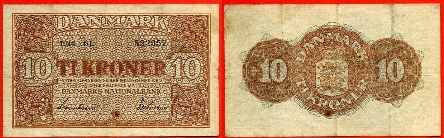 Foto Dänemark 10 Kronen 1944