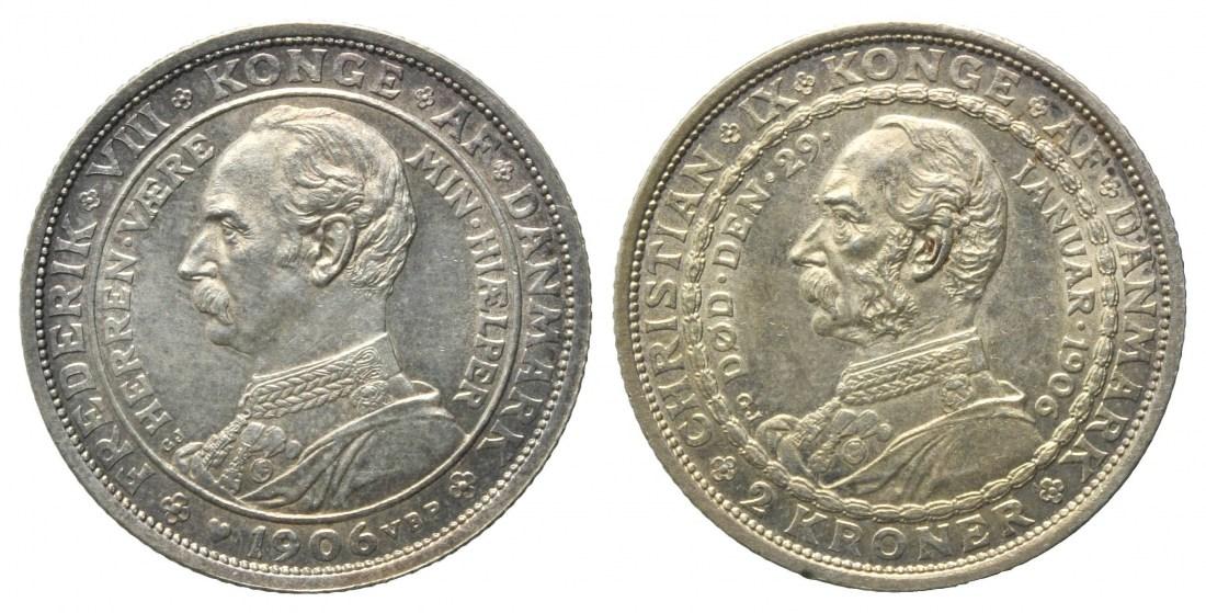 Foto Dänemark, 2 Kronen 1906, Thronfolge,