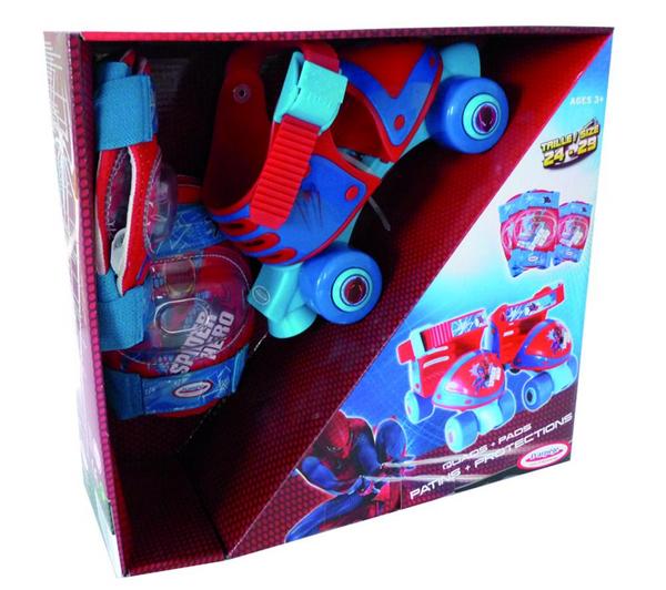 Foto D arpeje patines + protecciones spiderman