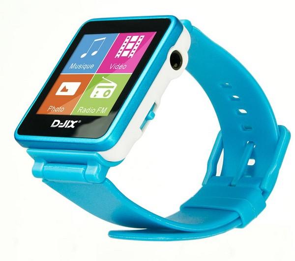 Foto D-jix Reloj MP3 FM 4 Gb - turquesa + Adaptador de toma jack 3.5mm