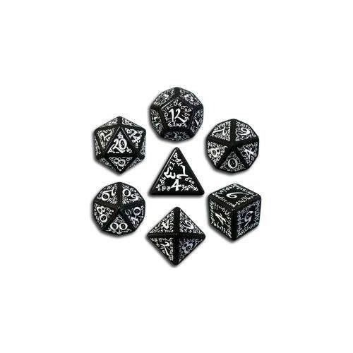 Foto Dados Q-Workshop Set De 7: Elficos Black-White