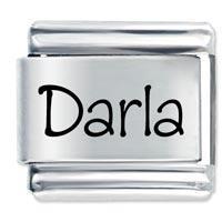 Foto Daisy Charm Darla Etched Name Italian Charm