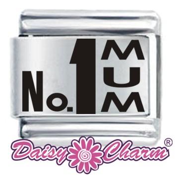 Foto Daisy Charm Number One Mum. Great For Happy Mothers Day Etched Ita ...