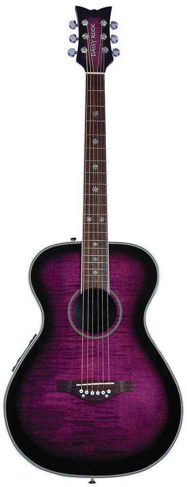 Foto Daisy Rock Pixie - Plum Purple Burst Guitarra Folk Electro Acstica