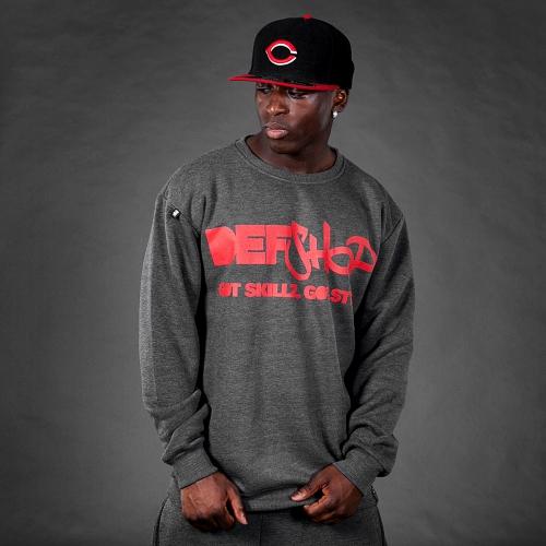 Foto Dangerous DNGRS Got Skillz Got Style Sweatshirt Charcoal Heather/Fiery Red