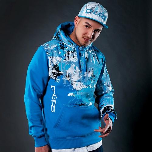 Foto Dangerous DNGRS Graffiti sudadera azul Jewel/gris talla XXXL