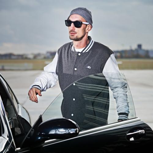 Foto Dangerous DNGRS Melange College Sweatjacket Black/White