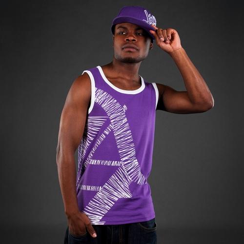 Foto Dangerous DNGRS Stitch-D marrónk Top azul eléctrico morado/blanco