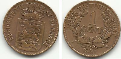 Foto Danish West Indies - 1 Cent - 1860 - 00312
