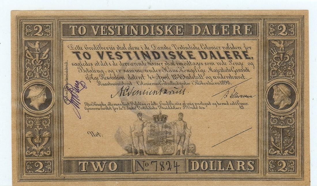 Foto Danish West Indies 10 Vestindiske Dalere 1898