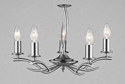 Foto Dar Elka 5 Light Pendant Satin Chrome