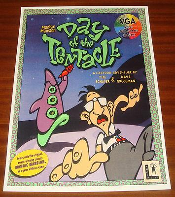 Foto Day Of The Tentacle - Poster Din Sra3 - Maniac Mansion 2 Lucas Arts Pc