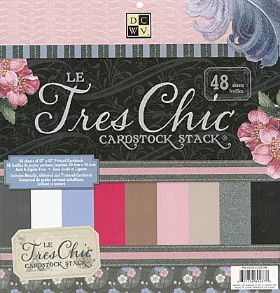 Foto DCWV Le Tres Chic Solid Cardstock Stack 12