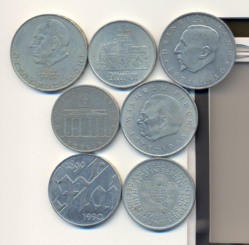 Foto Ddr Lot von 7 Münzen ab 1971