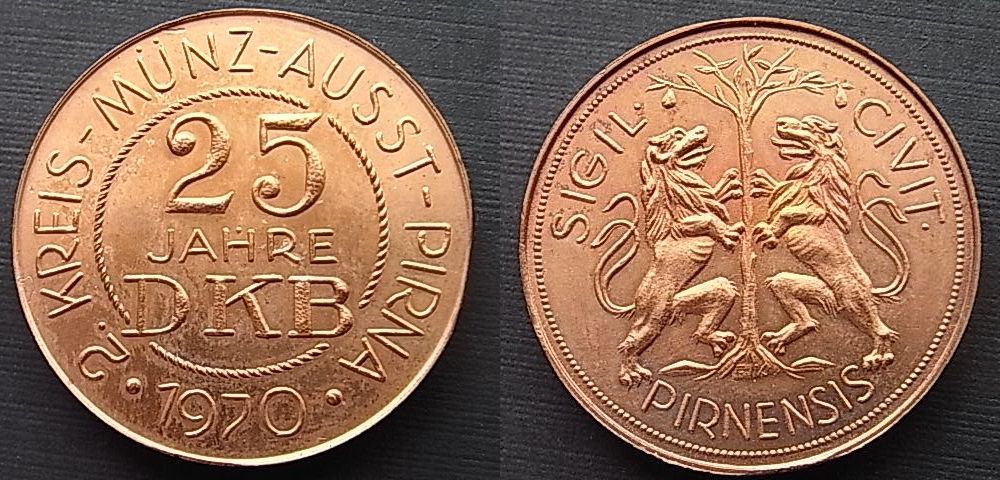 Foto Ddr Medaille 2 Kreismünzausstellung Pirna 1970