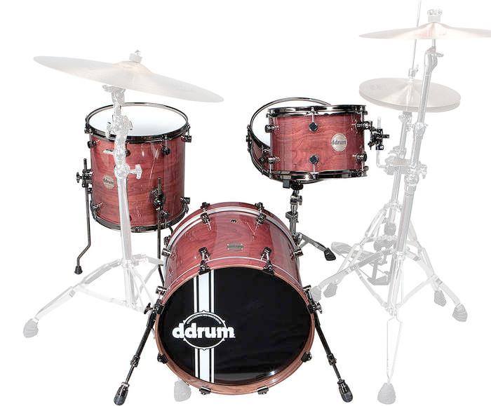 Foto DDrum Paladin Walnut 4pc Ember Red Kit Bateria Bombo de 18”