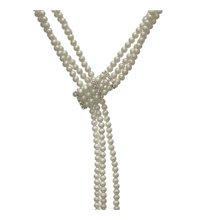 Foto Debutante silver crystal white pearl necklace