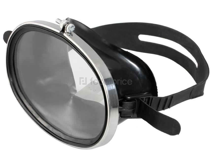 Foto Del capítulo del silicón y vidrio templado lente adulto Gafas de buceo (Negro)