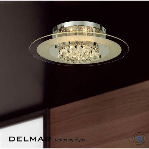 Foto Delmar Flush Round 6 Light Gold Finish/Crystal
