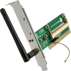 Foto DeLOCK PCI-Karte zu Mini-PCI + SMA-Antenne