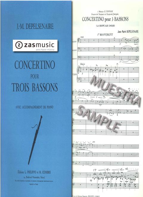 Foto depelsenaire, jean-marie: concertino pour 3 bassons